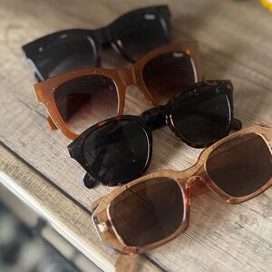 Sunglass Collection (4)- Black, Brown, Tortoise